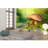 Mushroom House Fairy Forest Wall Mural Wallpaper