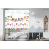 Colourful Owls Nursery Wall Mural Wallpaper