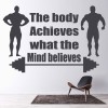 The Body Achieves Sports Quote Wall Sticker