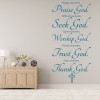 Happy Moments Praise God Religious Wall Sticker