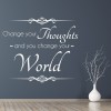 Change Your Thoughts Inspirational Quote Wall Sticker