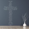 The Lords Prayer Christianity Wall Sticker