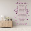 Love Is Heart Quote Wall Sticker
