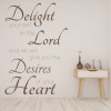 Delight Yourself In The Lord Bible Wall Sticker