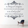 Be Strong And Courageous Bible Verse Wall Sticker