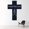 Praise The Lord Christian Cross Wall Sticker