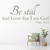 Be Still Bible Verse Wall Sticker