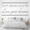 Live Your Dreams Inspirational Quote Wall Sticker