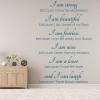 I Am Strong Inspirational Quote Wall Sticker
