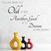 Never To Old Inspirational Quote Wall Sticker