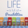 Life Is Full Of Possibilities Inspirational Wall Sticker