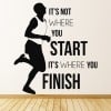 It's Not Where You Start Sports Quote Wall Sticker