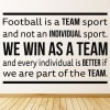 Football Team Win Sports Quote Wall Sticker