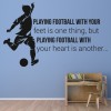 Playing Football Sports Quote Wall Sticker