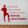 Eat Sleep Football Sports Quote Wall Sticker