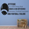 Attitude American Football Sports Quote Wall Sticker