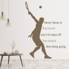 Never Throw In The Towel Tennis Quote Wall Sticker