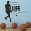 Play Each Point Tennis Quote Wall Sticker