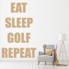 Eat Sleep Golf Repeat Golf Quote Wall Sticker