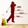 Swing Your Best Golf Quote Wall Sticker