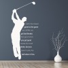 The Game We Call Life Golf Quote Wall Sticker