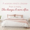 A Womans Mind Funny Quote Wall Sticker