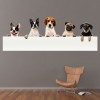 Peeping Dogs Pug Bulldog Wall Sticker