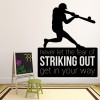 Striking Out Baseball Quote Wall Sticker