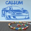 Personalised Name Sports Car Wall Sticker