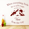 View From The Top Life Quotes Wall Sticker
