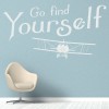 Go Find Yourself Travel Quote Wall Sticker