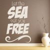 Let The Sea Set You Free Travel Quote Wall Sticker