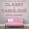 Classy And Fabulous Chanel Fashion Quote Wall Sticker