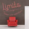 Limits Inspirational Quote Wall Sticker