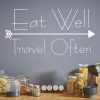 Eat Well Travel Often Inspirational Quote Wall Sticker