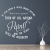 By All Means Paint! Van Gogh Artist Quote Wall Sticker