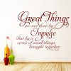 Great Things Van Gogh Quote Wall Sticker
