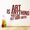 Art Is Anything Andy Warhol Quote Wall Sticker
