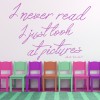 I Just Look At Pictures Andy Warhol Quote Wall Sticker