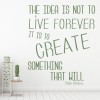Live Forever Andy Warhol Life Quotes Wall Sticker