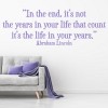 Life In Your Years Abraham Lincoln Wall Sticker