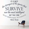 Survive And Change Charles Darwin Quote Wall Sticker