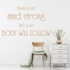 Strong Mind Inspirational Quote Wall Sticker