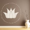 The Secret Of Change Lotus Flower Quote Wall Sticker