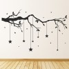 Tree Branch Hanging Stars Wall Sticker