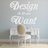 Design The Life Inspirational Quote Wall Sticker