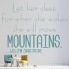 Let Her Sleep Shakespeare Quote Wall Sticker