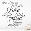 I Fell In Love Shakespeare Quote Wall Sticker
