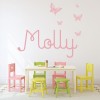Personalised Name Butterflies Wall Sticker