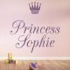 Personalised Name Princess Crown Wall Sticker